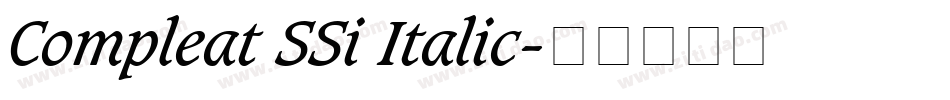 Compleat SSi Italic字体转换
